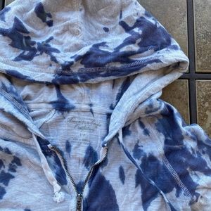Tie Dye American Eagle Zip Up Hoodie